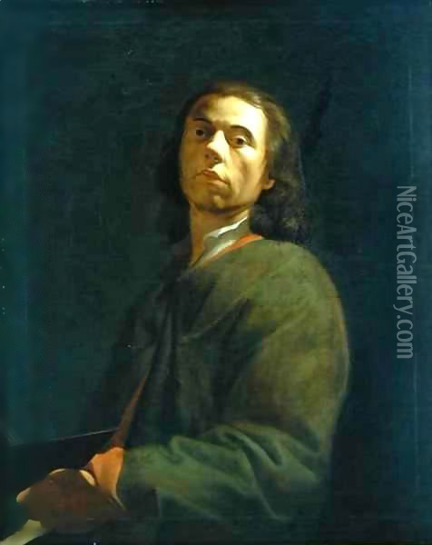 Self Portrait Oil Painting - Dietrich Ernst Andreae