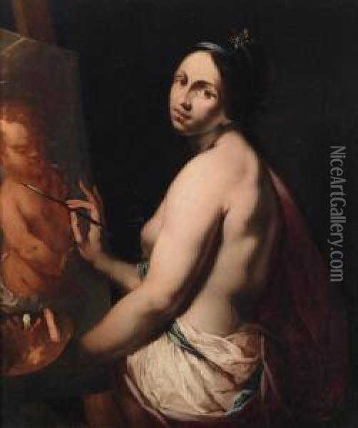Allegoria Della Pittura Oil Painting - Bartolomeo Manfredi