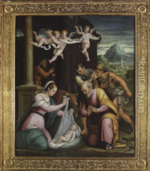 The Adoration Of The Shepherds Oil Painting - Lucca Longhi