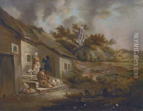 The Bell Inn Oil Painting - George Morland