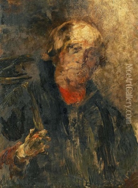 Portratstudie Eines Herren Oil Painting - Gregor von Bochmann the Elder