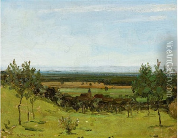 Landschaft An Der Weinstrase Oil Painting - Karl Dussault