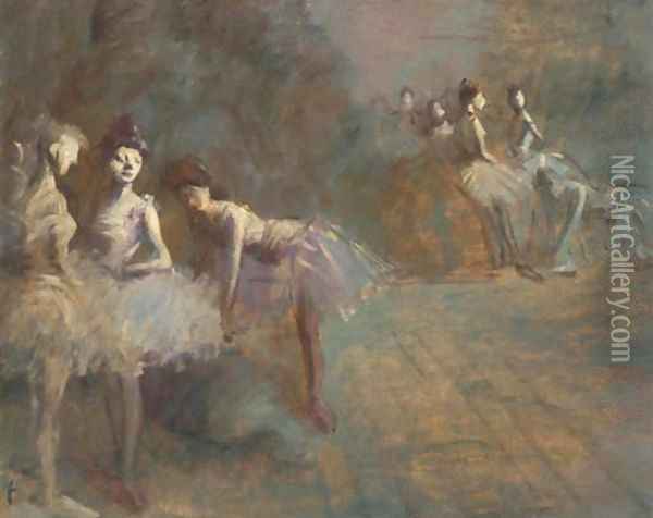 Danseuses au repos Oil Painting - Jean-Louis Forain