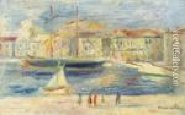 Le Port Oil Painting - Pierre Auguste Renoir