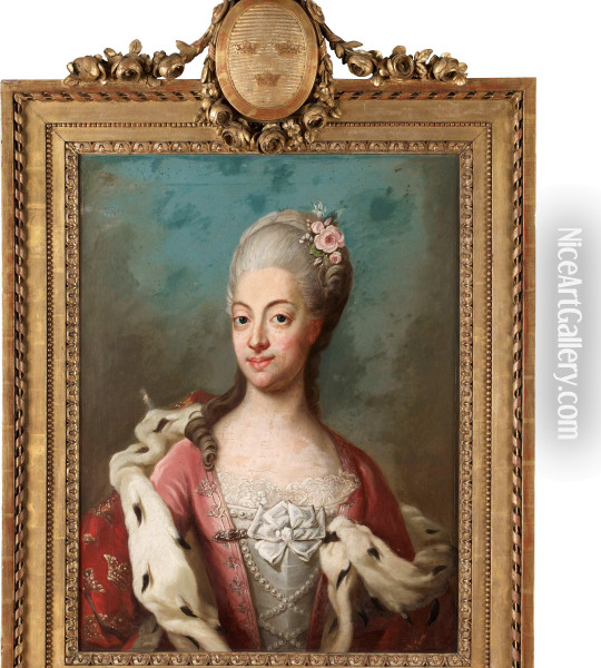 Drottning Sofia Magdalena Oil Painting - Jakob Bjork