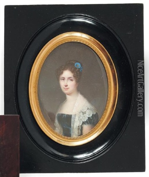 Portrait De Madame Constance Oppermann Nee De Luze Oil Painting - Francois Meuret