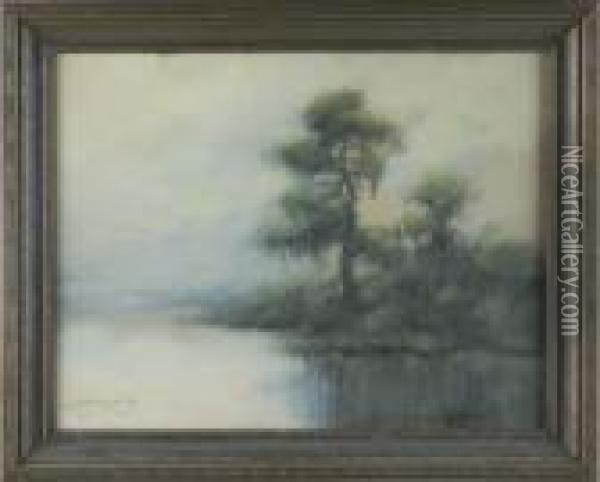 Cypress Swamp Oil Painting - Alexander John Drysdale