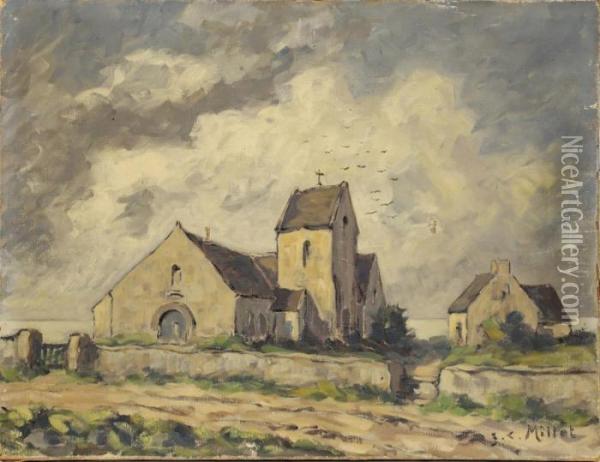 L'eglise De Greville Oil Painting - Jean-Charles Millet