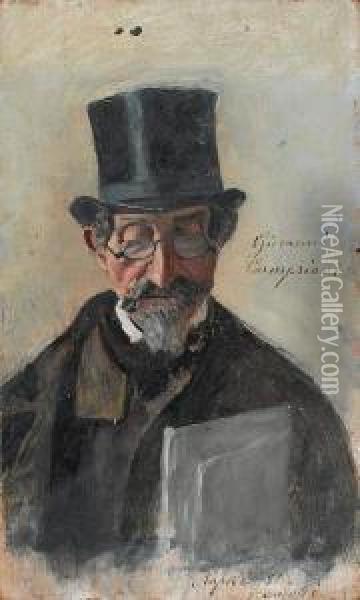 Ritratto Di Giovanni Campriani Oil Painting - Angelo Torchi