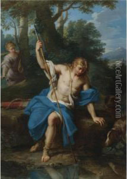 Narcissus And Echo Oil Painting - Placido Costanzi