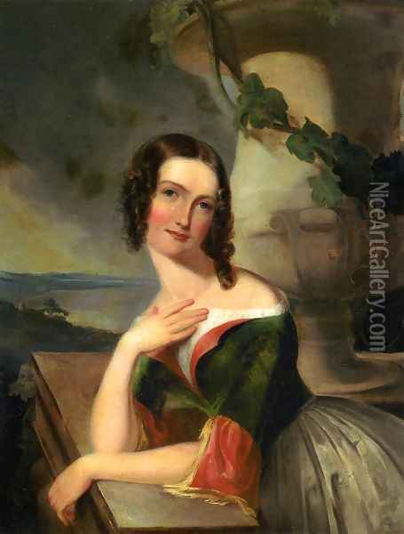 Portrait of Elizabeth Wharton (Mrs. William J. McCluney) Oil Painting - Thomas Sully