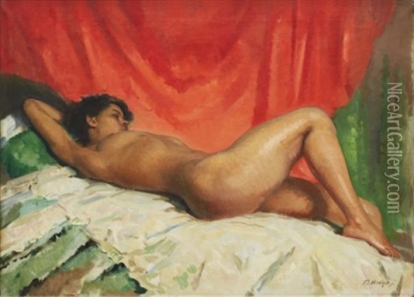 Nakenstudie Oil Painting - Francis Edwin Hodge