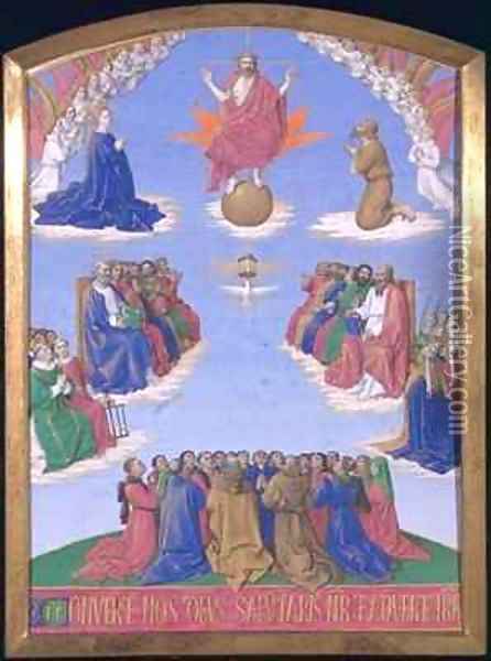 The Ascension of the Holy Spirit Oil Painting - Jean Fouquet