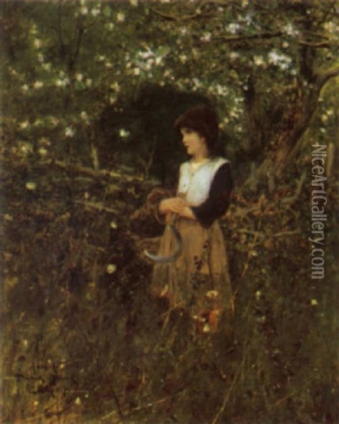 The Farmgirl Oil Painting - Ernest Noir