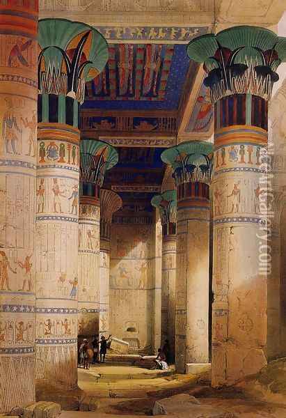 Portico of the Temple of Isis at Philae Oil Painting - David Roberts