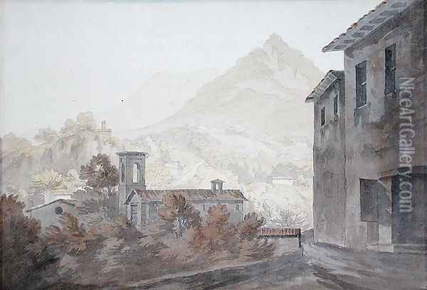Lake Lugano Oil Painting - John Warwick Smith