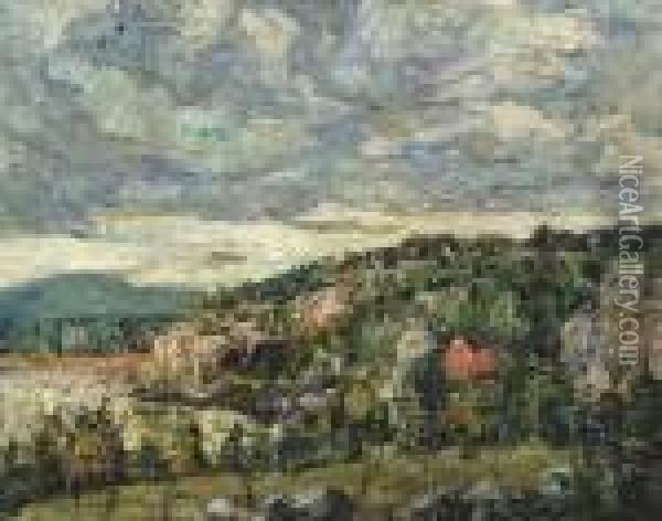 Blue Hill Oil Painting - Ernest Lawson