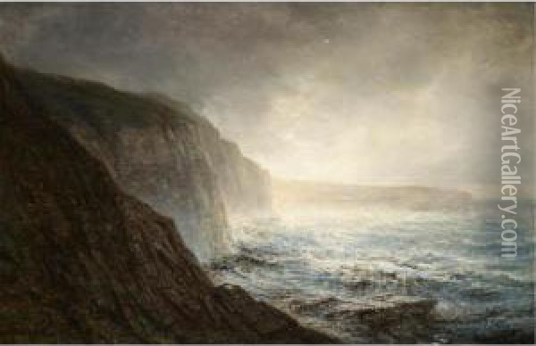Coastal View Oil Painting - Aleksei Petrovich Bogolyubov