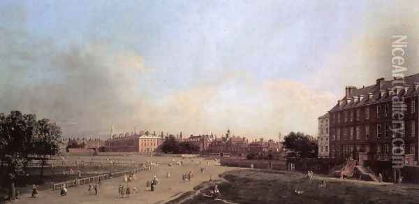 London The Old Horse Guards From St James S Park Oil Painting - (Giovanni Antonio Canal) Canaletto