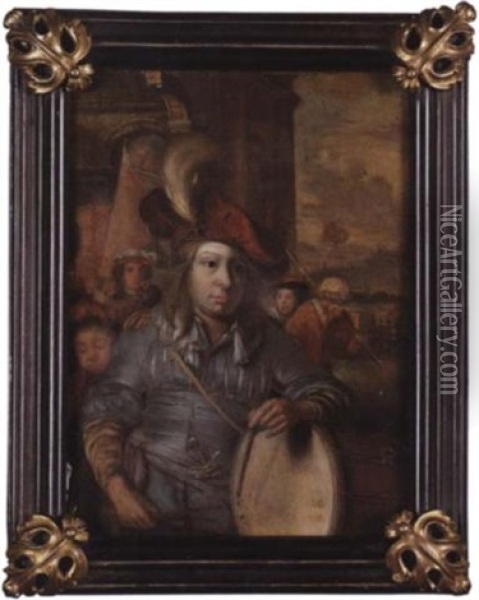 A Drummer Boy Oil Painting - Eglon Hendrik van der Neer