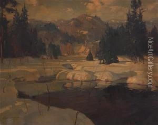 Sun On The Hills Oil Painting - Eric John Benson Riordon