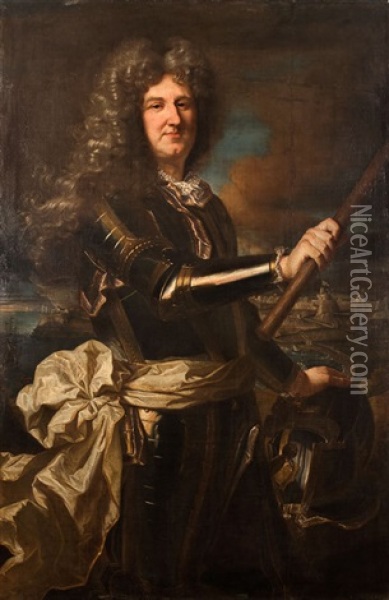 Ritratto Di Antonio I Grimaldi (1661-1731) Oil Painting - Hyacinthe Rigaud