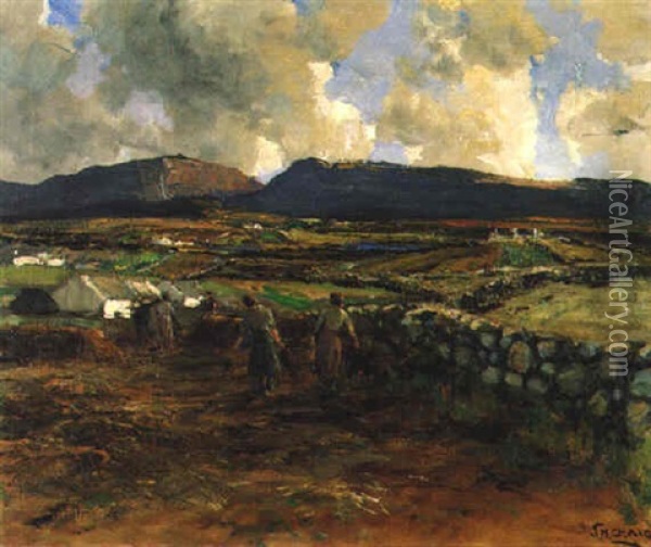 The Back Of Muckish, Co. Donegal Oil Painting - James Humbert Craig