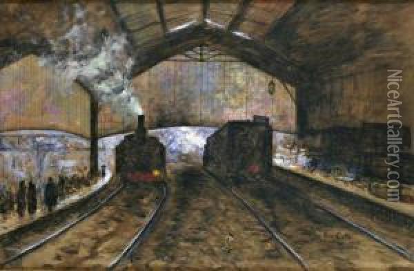 La Gare Du Nord Oil Painting - Pieter Ten Cate