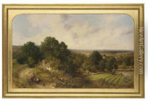Clover Time, Dencross Farm, Edenbridge, Kent Oil Painting - William S. Rose