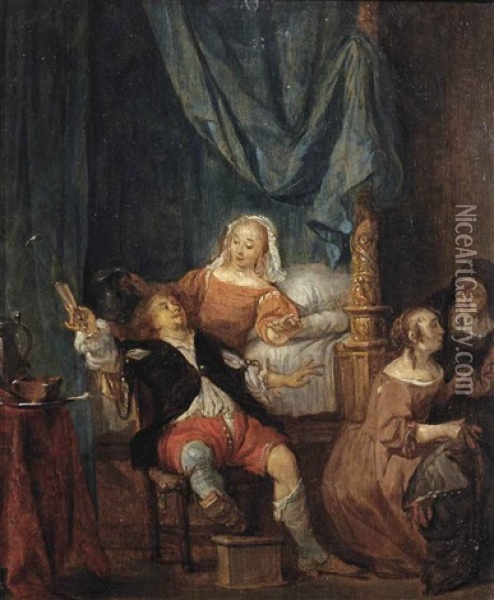 The Parabel Of The Prodigal Son Oil Painting - Gabriel Metsu