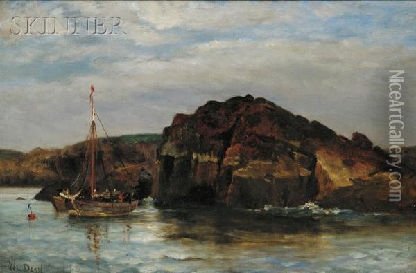 Pope's Rock Oil Painting - Walter Lofthouse Dean