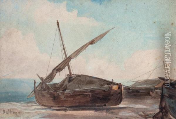 Barco De Pescadores Oil Painting - Edoardo Dalbono