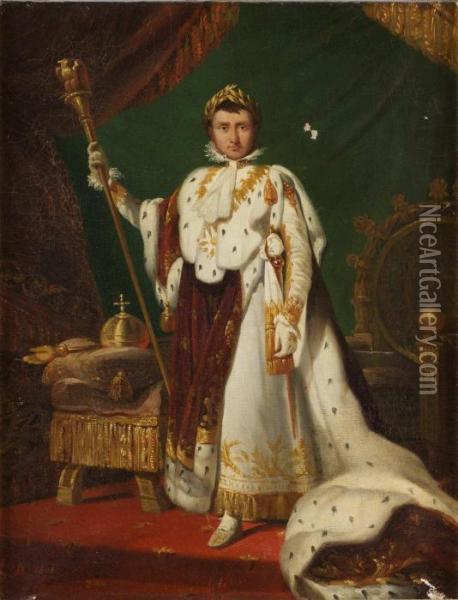 Napoleon I Kroningsdrakt Oil Painting - Baron Francois Gerard