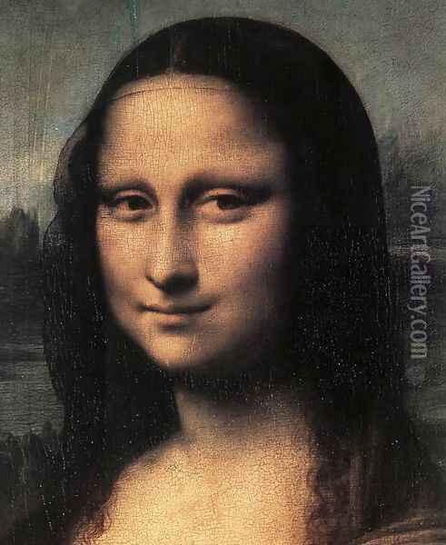 Mona Lisa Detail Oil Painting - Leonardo Da Vinci