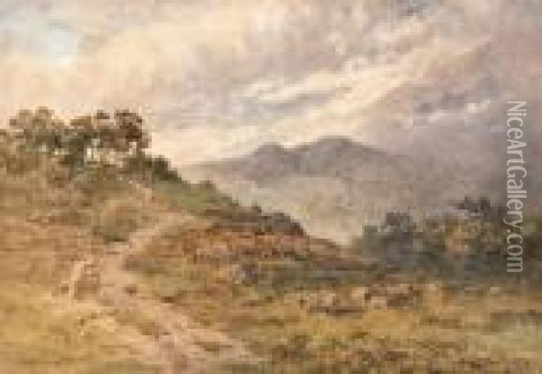 An Extensive Moorland Landscape Oil Painting - Harry Sutton Palmer