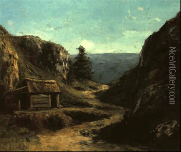 Alpenlandschaft Oil Painting - Gustave Courbet