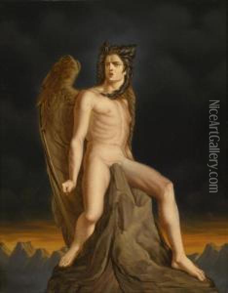 Winged Youth Oil Painting - Carl Rahl