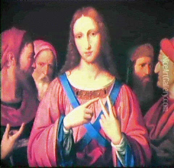 Cristo Fra I Dottori Oil Painting - Bernardino Luini