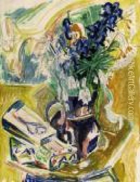 Stilleben Mit Blumenvase Oil Painting - Ernst Ludwig Kirchner