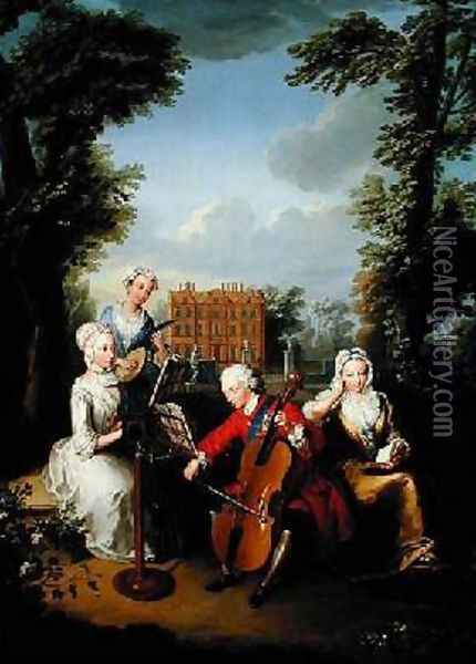 Frederick Prince of Wales 1707-51 at Kew Oil Painting - Philipe Mercier