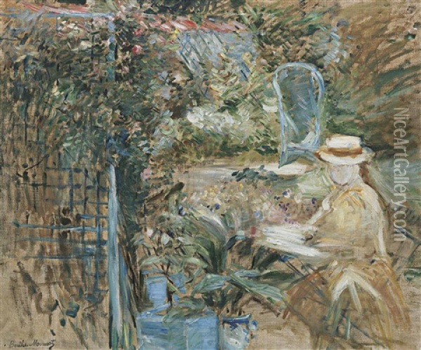 Fillette Dans Le Jardin Oil Painting - Berthe Morisot
