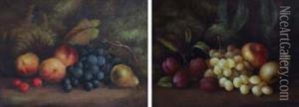 Still Life Studies With Fruit Oil Painting - Edwin Steele