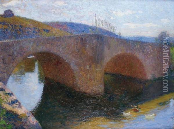 Le Pont De Pierre Oil Painting - Henri Martin