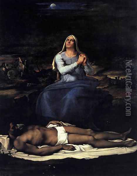 Pieta 1516-17 Oil Painting - Sebastiano Del Piombo