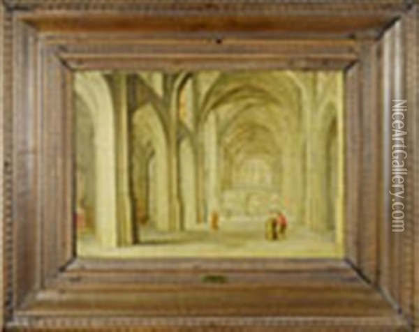 Interior Of A Gothic Temple Oil Painting - Peeter Neeffs the Younger