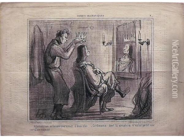 Serie Croquis Dramatiques Oil Painting - Honore Daumier