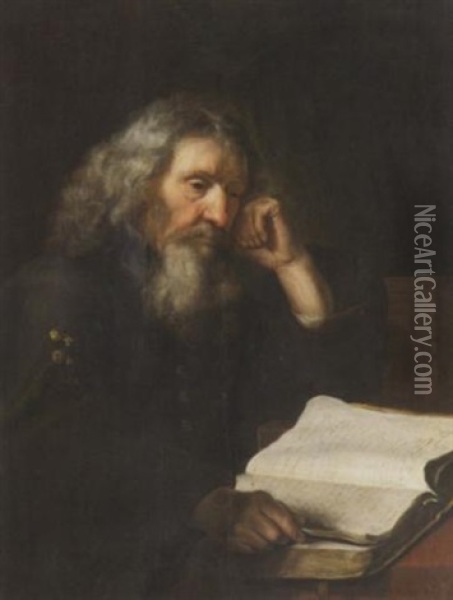 Gelehrter Bei Der Lekture Oil Painting - Cornelis Willemsz Eversdyck