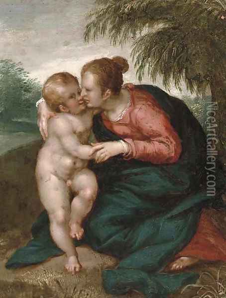 The Virgin and Child Oil Painting - Hans Rottenhammer