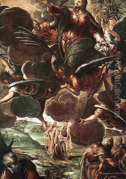 The Ascension (detail) 1578-81 Oil Painting - Jacopo Tintoretto (Robusti)