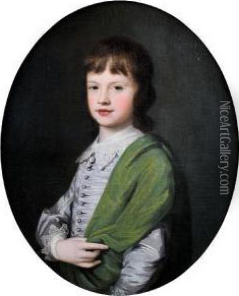Portrait Of Hugo Meynell As A Young Boy Oil Painting - Nathaniel Hone